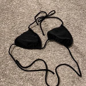 Black string bikini top